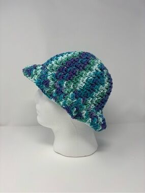 Mermaid Granny Stitch Crochet Bucket Hat
